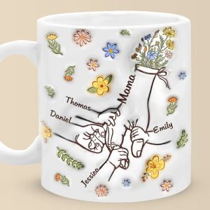 A Mother's Love Endures Through All - Family Personalized Custom 3D Inflated Effect Printed Mug - Gift For Mom, Grandma