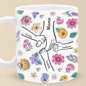 A Mother's Love Knows No Bounds - Family Personalized Custom 3D Inflated Effect Printed Mug - Christmas Gift For Mom, Grandma