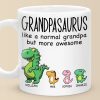 A Normal Papa But More Awesome - Family Personalized Custom Mug - Father's Day, Gift For Dad, Grandpa