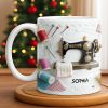 A Perfect Gift For The Passionate Crafter With Vintage Sewing Machine And Thread - Personalized Custom Coffee Mug - JBS049_MG A Perfect Gift For The Passionate Crafter With Vintage Sewing Machine And Thread - Personalized Custom Coffee Mug - JBS049_MG