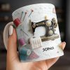A Perfect Gift For The Passionate Crafter With Vintage Sewing Machine And Thread - Personalized Custom Coffee Mug - JBS049_MG A Perfect Gift For The Passionate Crafter With Vintage Sewing Machine And Thread - Personalized Custom Coffee Mug - JBS049_MG