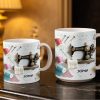 A Perfect Gift For The Passionate Crafter With Vintage Sewing Machine And Thread - Personalized Custom Coffee Mug - JBS049_MG A Perfect Gift For The Passionate Crafter With Vintage Sewing Machine And Thread - Personalized Custom Coffee Mug - JBS049_MG