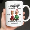 A Perfect Marriage, Cartoon Couple In Christmas Attire - Personalized Custom Coffee Mug - CPL978_MG