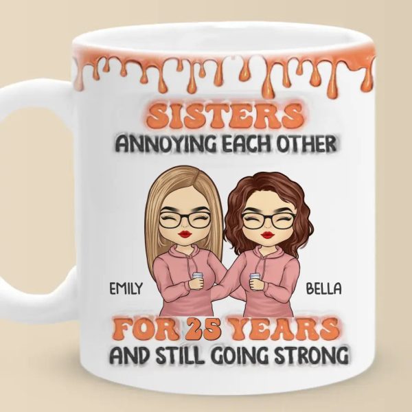 A Sibling Is Both Your Mirror And Your Opposite - Family Personalized Custom 3D Inflated Effect Printed Mug - Gift For Siblings, Brothers, Sisters A Sibling Is Both Your Mirror And Your Opposite - Family Personalized Custom 3D Inflated Effect Printed Mug - Gift For Siblings, Brothers, Sisters