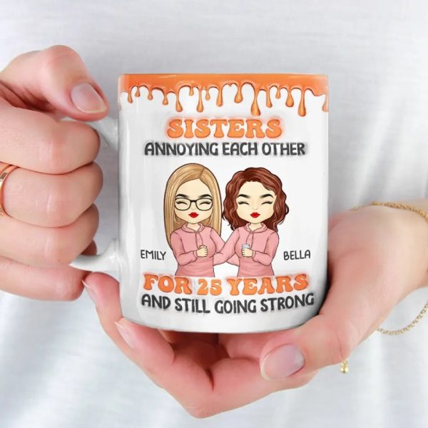 A Sibling Is Both Your Mirror And Your Opposite - Family Personalized Custom 3D Inflated Effect Printed Mug - Gift For Siblings, Brothers, Sisters A Sibling Is Both Your Mirror And Your Opposite - Family Personalized Custom 3D Inflated Effect Printed Mug - Gift For Siblings, Brothers, Sisters