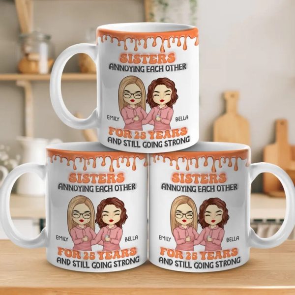 A Sibling Is Both Your Mirror And Your Opposite - Family Personalized Custom 3D Inflated Effect Printed Mug - Gift For Siblings, Brothers, Sisters A Sibling Is Both Your Mirror And Your Opposite - Family Personalized Custom 3D Inflated Effect Printed Mug - Gift For Siblings, Brothers, Sisters