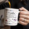 A Sister Is A Little Bit Of Childhood With Flowers And Butterfly - Personalized Custom Coffee Mug - BST436_MG A Sister Is A Little Bit Of Childhood With Flowers And Butterfly - Personalized Custom Coffee Mug - BST436_MG