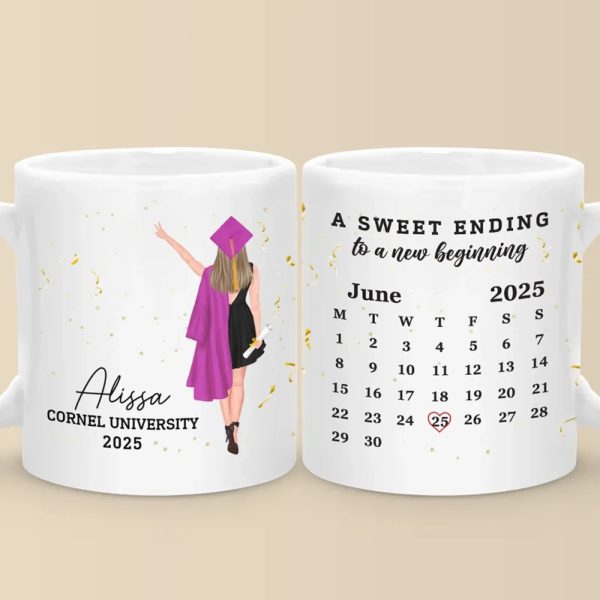 A Sweet Ending To A New Beginning - Family Personalized Custom Mug - Graduation Gift For Family Members, Siblings, Brothers, Sisters A Sweet Ending To A New Beginning - Family Personalized Custom Mug - Graduation Gift For Family Members, Siblings, Brothers, Sisters