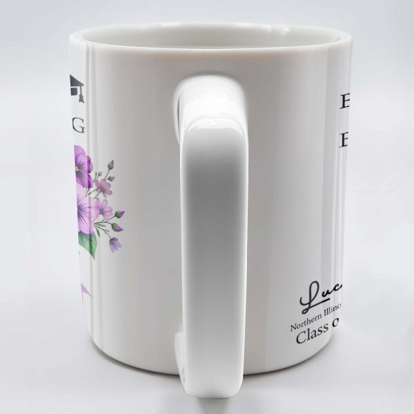 A Sweet Ending To A New Beginning, Flowers and Graduation Cap - Personalized Custom Coffee Mug - GRAD286_MG A Sweet Ending To A New Beginning, Flowers and Graduation Cap - Personalized Custom Coffee Mug - GRAD286_MG