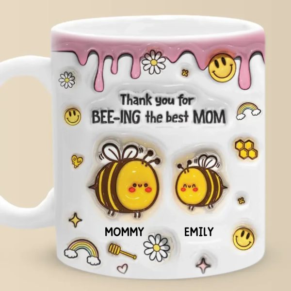 A Sweet Way To Celebrate The Love Between Mom And Daughter - Family Personalized Custom 3D Inflated Effect Printed Mug - Gift For Mom, Daughter A Sweet Way To Celebrate The Love Between Mom And Daughter - Family Personalized Custom 3D Inflated Effect Printed Mug - Gift For Mom, Daughter