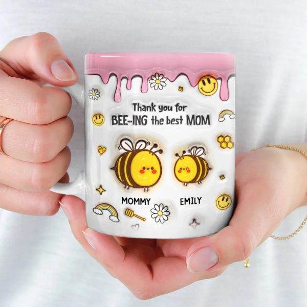 A Sweet Way To Celebrate The Love Between Mom And Daughter - Family Personalized Custom 3D Inflated Effect Printed Mug - Gift For Mom, Daughter A Sweet Way To Celebrate The Love Between Mom And Daughter - Family Personalized Custom 3D Inflated Effect Printed Mug - Gift For Mom, Daughter