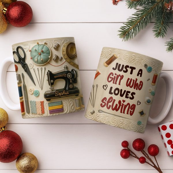 A Treasured Collection Of Sewing Essentials - Personalized Custom Coffee Mug - HOB013_MG