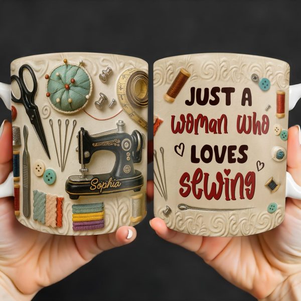 A Treasured Collection Of Sewing Essentials - Personalized Custom Coffee Mug - HOB013_MG