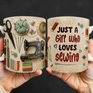 A Treasured Collection Of Sewing Essentials - Personalized Custom Coffee Mug - HOB013_MG