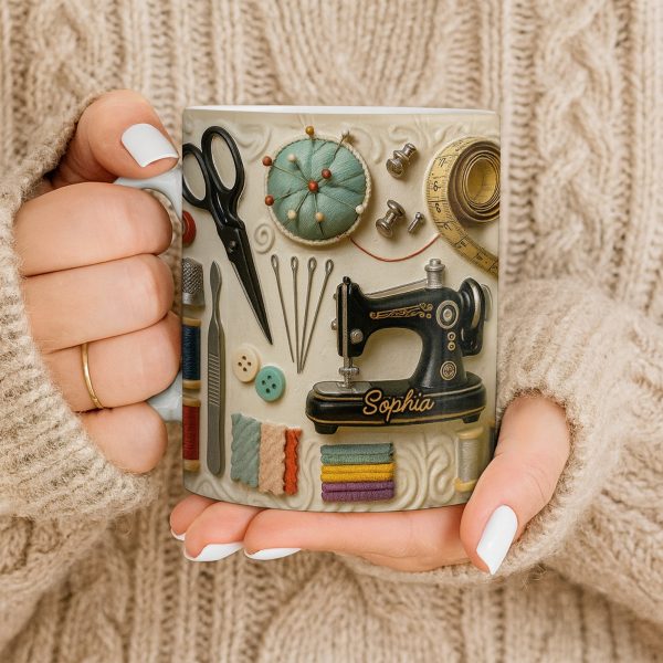 A Treasured Collection Of Sewing Essentials - Personalized Custom Coffee Mug - HOB013_MG