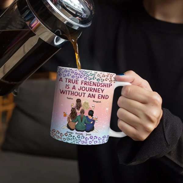 A True Friendship Is A Journey Without An End Twinkle Leopard - Personalized White Edge-to-Edge Mug A True Friendship Is A Journey Without An End Twinkle Leopard - Personalized White Edge-to-Edge Mug