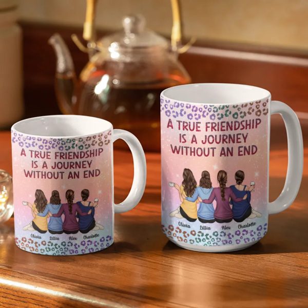 A True Friendship Is A Journey Without An End Twinkle Leopard - Personalized White Edge-to-Edge Mug A True Friendship Is A Journey Without An End Twinkle Leopard - Personalized White Edge-to-Edge Mug