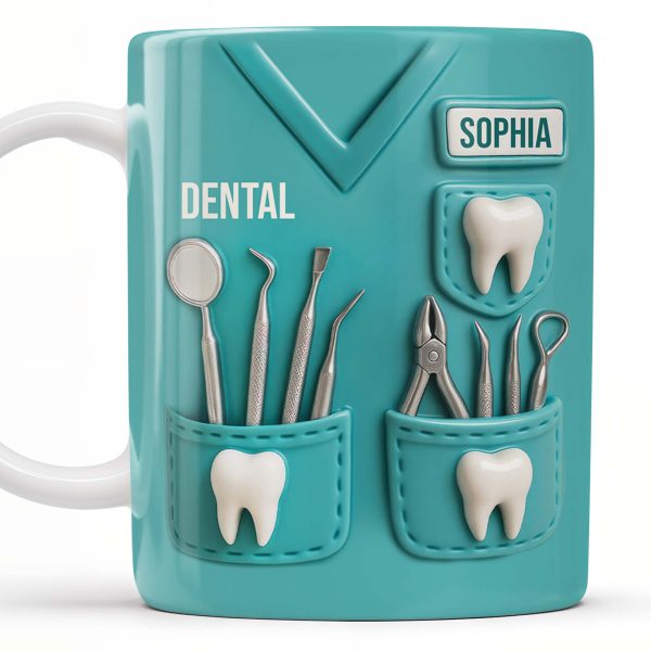 A Truly Great Dentist Is Hard to Find, Difficult to Part With and Impossible to Forget - Personalized Custom Coffee Mug - GRAD315_MG