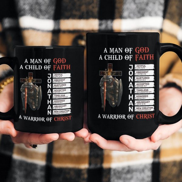 A Warrior Of Christ With Name Letter In Bible Gift For Him - Personalized Mug A Warrior Of Christ With Name Letter In Bible Gift For Him - Personalized Mug