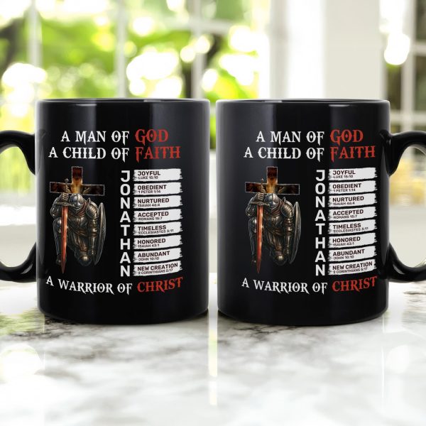A Warrior Of Christ With Name Letter In Bible Gift For Him - Personalized Mug A Warrior Of Christ With Name Letter In Bible Gift For Him - Personalized Mug