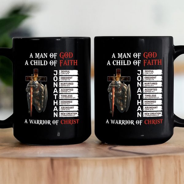 A Warrior Of Christ With Name Letter In Bible Gift For Him - Personalized Mug A Warrior Of Christ With Name Letter In Bible Gift For Him - Personalized Mug