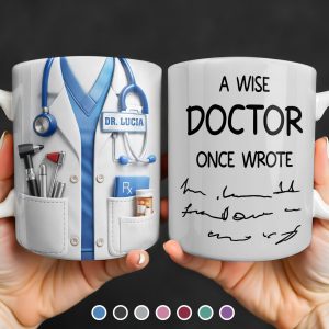 A Wise Doctor Once Wrote Medical Essentials - Personalized Custom Coffee Mug - DOC096_MG