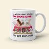 A Woman Cannot Survive On Books Alone, Girl Reading Book Dog White Mug A Woman Cannot Survive On Books Alone, Girl Reading Book Dog White Mug