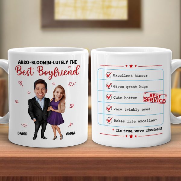 Abso-Bloomin-LutelyThe Best Boyfriend, Personalized Boyfriend Award Coffee Mug, Upload Photo