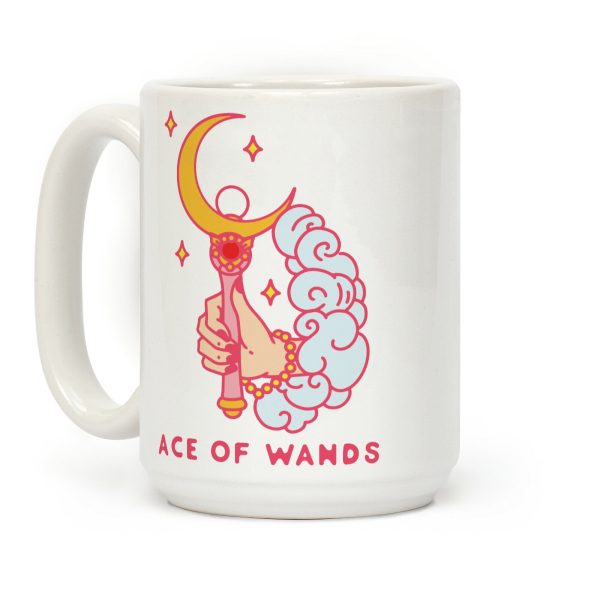 Ace of Wands Crescent Wand Coffee Mug