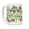 Acorn And Four Leaf Clover Pattern Coffee Mug Acorn And Four Leaf Clover Pattern Coffee Mug