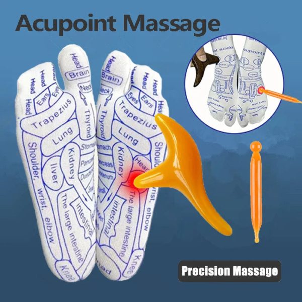 Acupressure Reflexology Socks With Massage Stick Acupressure Reflexology Socks With Massage Stick
