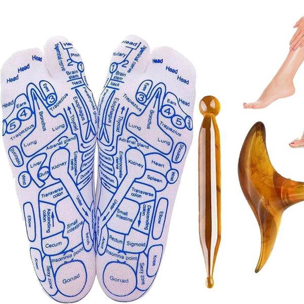 Acupressure Reflexology Socks With Massage Stick Acupressure Reflexology Socks With Massage Stick