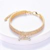 Adjustable Dog Chain Collar with Zircon