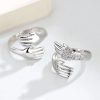 Adjustable Hug Hands Couple Ring in Silver Tone Adjustable Hug Hands Couple Ring in Silver Tone
