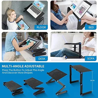 Adjustable Laptop Stand With Mouse Pad