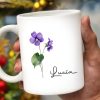 Admire The Beauty Of Pansies Every Morning - Personalized Custom Coffee Mug - CP001_MG Admire The Beauty Of Pansies Every Morning - Personalized Custom Coffee Mug - CP001_MG