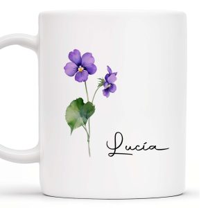 Admire The Beauty Of Pansies Every Morning - Personalized Custom Coffee Mug - CP001_MG