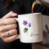 Admire The Beauty Of Pansies Every Morning - Personalized Custom Coffee Mug - CP001_MG Admire The Beauty Of Pansies Every Morning - Personalized Custom Coffee Mug - CP001_MG