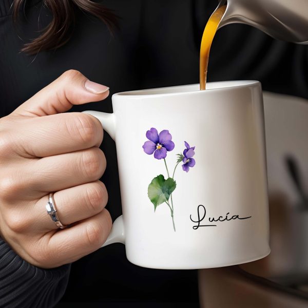 Admire The Beauty Of Pansies Every Morning - Personalized Custom Coffee Mug - CP001_MG Admire The Beauty Of Pansies Every Morning - Personalized Custom Coffee Mug - CP001_MG