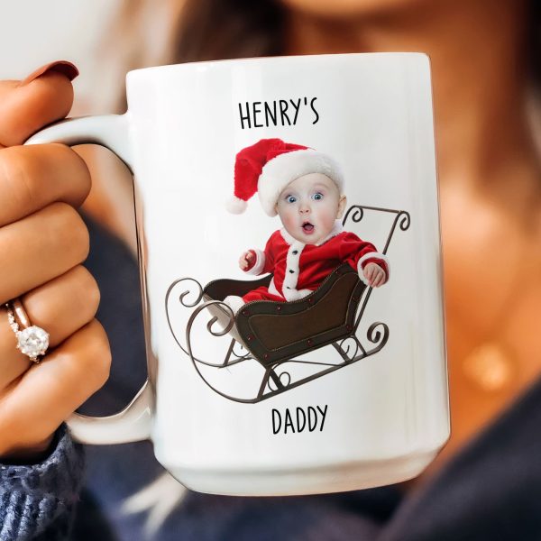 Adorable Baby Santa - Personalized Photo Mug Adorable Baby Santa - Personalized Photo Mug