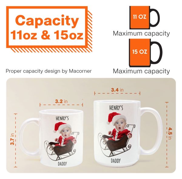 Adorable Baby Santa - Personalized Photo Mug Adorable Baby Santa - Personalized Photo Mug