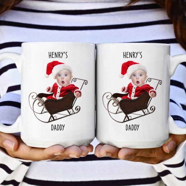 Adorable Baby Santa - Personalized Photo Mug Adorable Baby Santa - Personalized Photo Mug