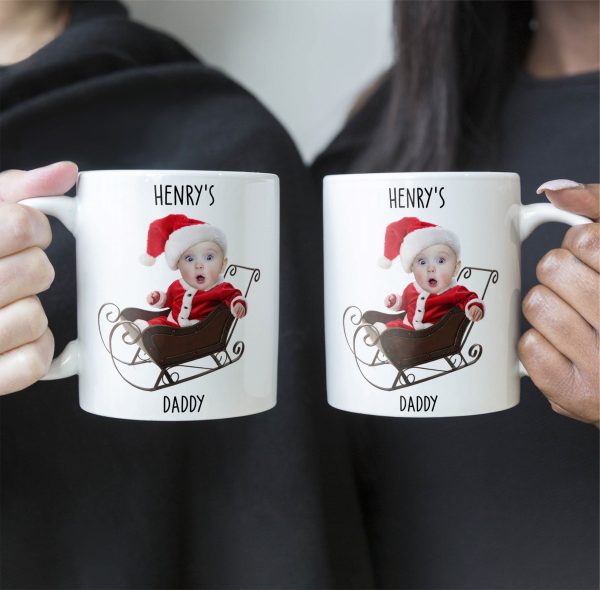 Adorable Baby Santa - Personalized Photo Mug Adorable Baby Santa - Personalized Photo Mug
