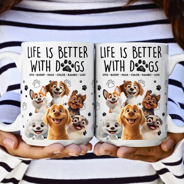 Adorable Dog-Themed Ceramic Mug, Adding Warmth and Joy to Your Day