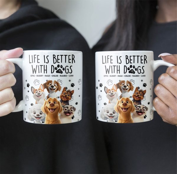 Adorable Dog-Themed Ceramic Mug, Adding Warmth and Joy to Your Day