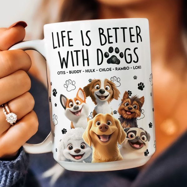 Adorable Dog-Themed Ceramic Mug, Adding Warmth and Joy to Your Day