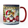 Adorable Welsh Corgi with Santa Hat Personalized Mug, Jolly Christmas Gift with Custom Name Adorable Welsh Corgi with Santa Hat Personalized Mug, Jolly Christmas Gift with Custom Name