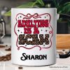 Adulting Is a Scam Humor Personalized Mug, Leopard Retro Western Gift with Custom Name Adulting Is a Scam Humor Personalized Mug, Leopard Retro Western Gift with Custom Name
