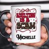 Adulting Is a Scam Humor Personalized Mug, Leopard Retro Western Gift with Custom Name Adulting Is a Scam Humor Personalized Mug, Leopard Retro Western Gift with Custom Name