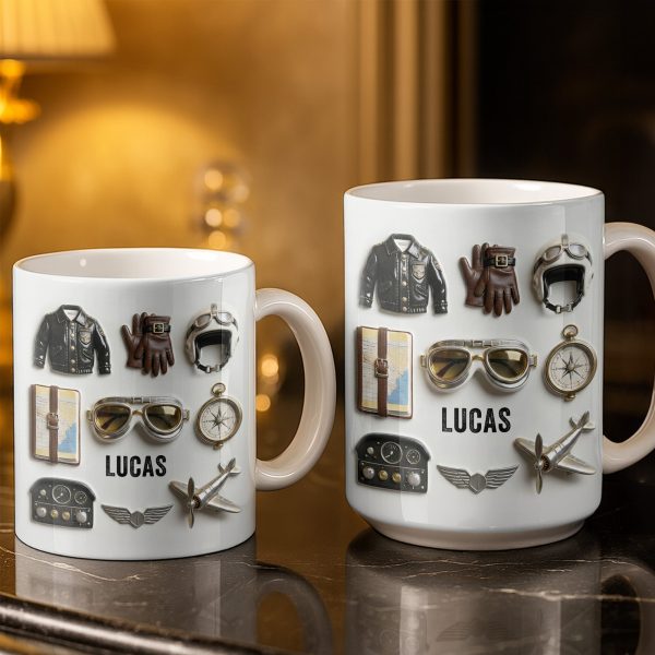 Adventure Awaits, Customize With Icons Of Travel And Aviation - Personalized Custom Coffee Mug - JBS124_MG Adventure Awaits, Customize With Icons Of Travel And Aviation - Personalized Custom Coffee Mug - JBS124_MG